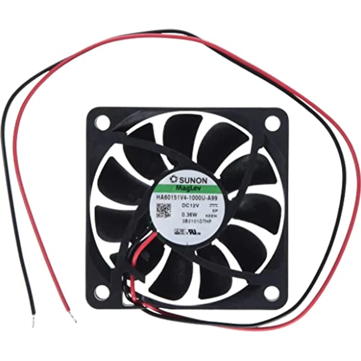 SUNON Lüfter 12V DC 0,27W 60x60x15mm 21,6m³/h 2200U/Min 21,6m³/h HA60151V41000UA99 – Bild 1