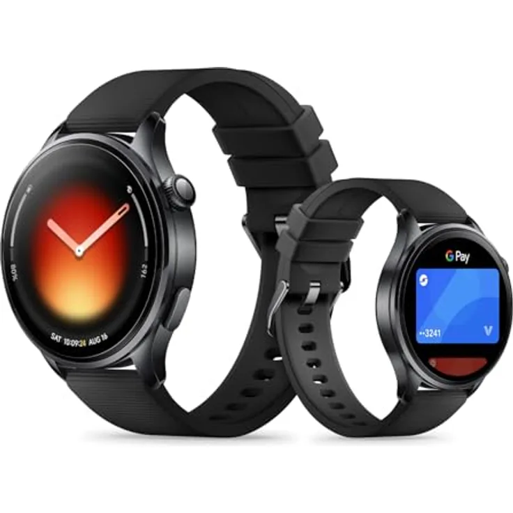 XIAOMI Watch 5 Smartwatch, Google Wear OS, NFC, 1,54” Display, 47mm, GPS-Fitness-Tracking, Saphirglas, bis zu 6 Tage Akkulaufzeit, Schwarz