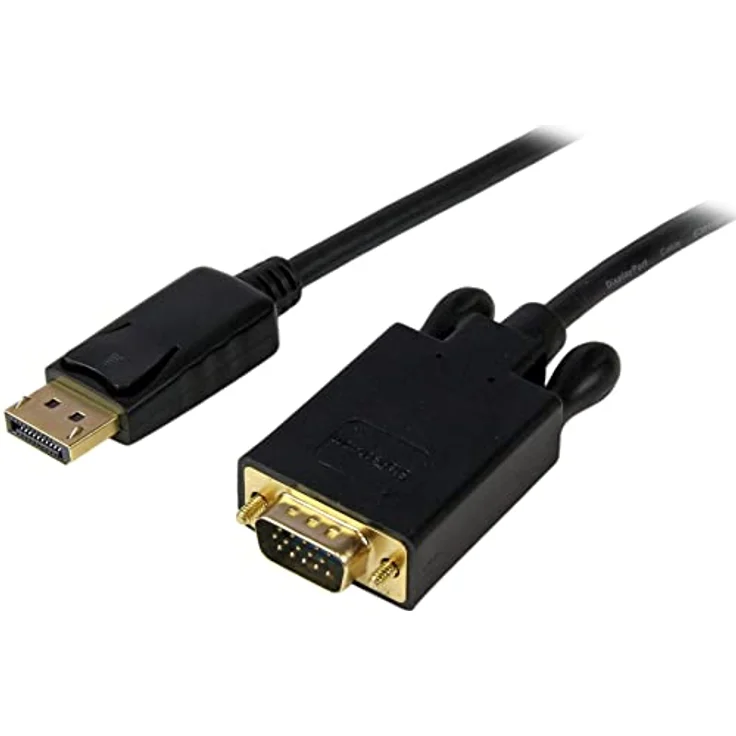 StarTech.com DisplayPort auf VGA Kabel (Stecker/Stecker) - DP zu VGA Kabel Adapter - DisplayPort-Kabel - DisplayPort (M) - HD-15 (M) - 1,83 m - verriegelt - Schwarz (DP2VGAMM6B) – Bild 2