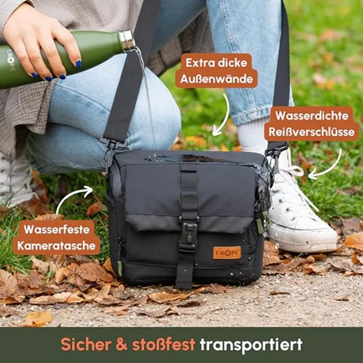 C-Rope Kameratasche V3, Umhängetasche für DSLR mit wasserfestem Design, Schwarz – Bild 2