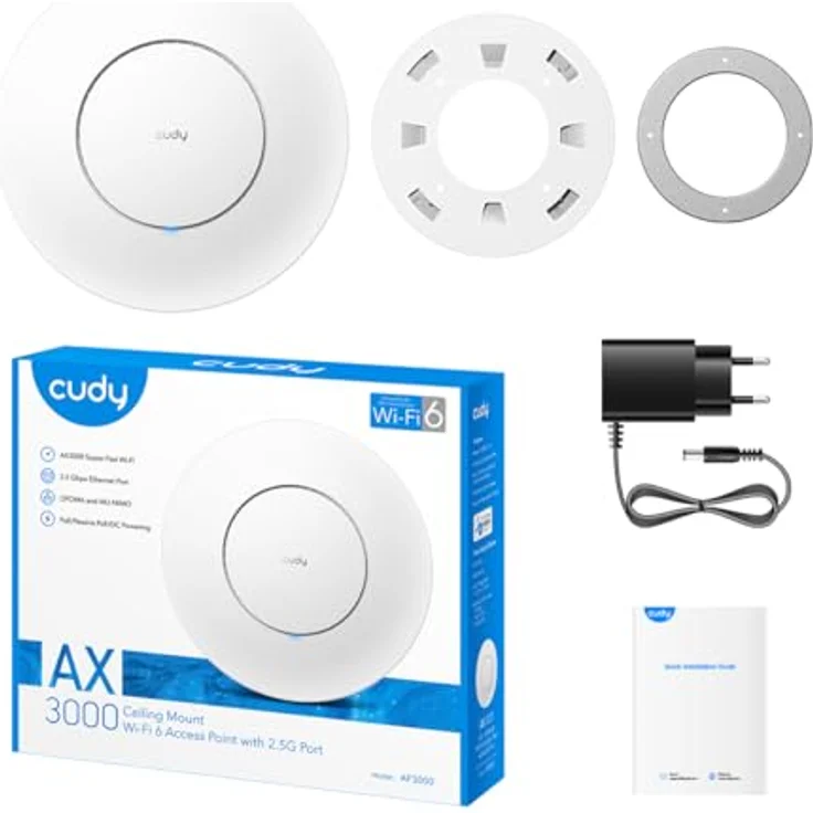 Cudy AP3000_P WLAN Access Point 2976 Mbit/s, Weiß, Power over Ethernet (PoE), MIMO, mehrere SSIDs – Bild 7