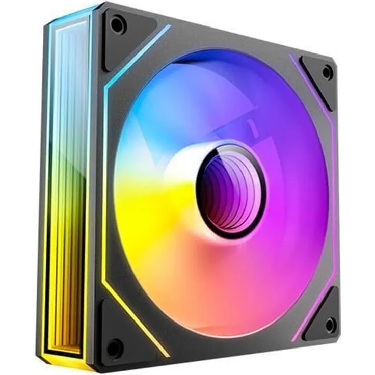 DUTZO INF 120 PWM ARGB Reverse, 120mm Gehäuselüfter mit RGB LED, 29 dBA, Schwarz