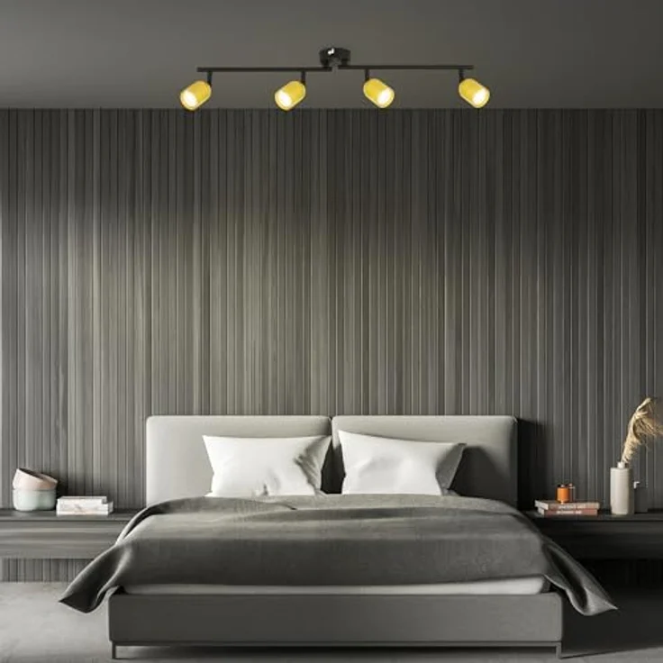 BRILONER Deckenlampe, 4-flammig, schwenkbar, Schwarz-Gold – Bild 5