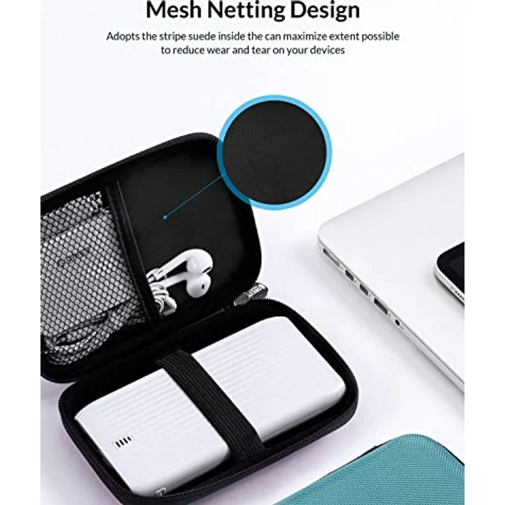 ORICO Festplattentasche Schutztasche Schutzbox EVA Wasserdicht Stoßsichere für 2,5 Zoll Externe Festplatten und SSD,Blau – Bild 4