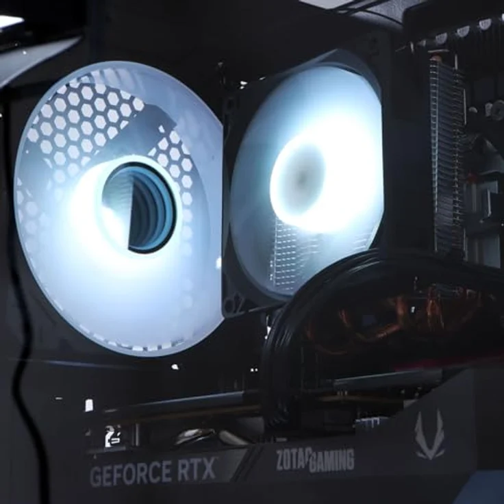 PC Store NCA Chronicle Gaming PC Triorama, Intel E5-2678v3, 12 Kerne, 16 GB RAM, 240 GB SSD, Nvidia GeForce RTX 3050, Luftkühlung, Windows 11, Schwarz – Bild 7