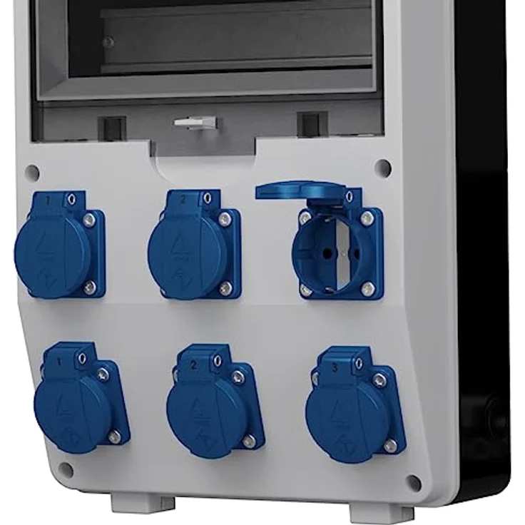 Doktorvolt Stromverteiler TD 6x230V, Mennekes Steckdosensystem mit Schutzart IP54, grau – Bild 6