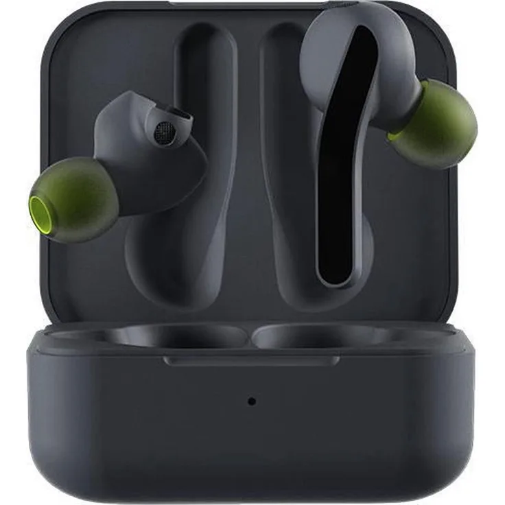 RollingSQUARE HYPHEN 2 kabellose Ohrhörer in Grau mit Touch-Bedienelementen, Ladehülle und Mikrofon