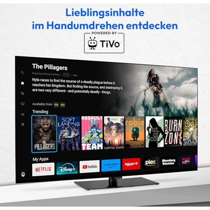 MEDION MD 865901, 65 Zoll OLED Fernseher mit Smart-TV, Dolby Vision HDR, Dolby Atmos, TiVo, Schwarz – Bild 3