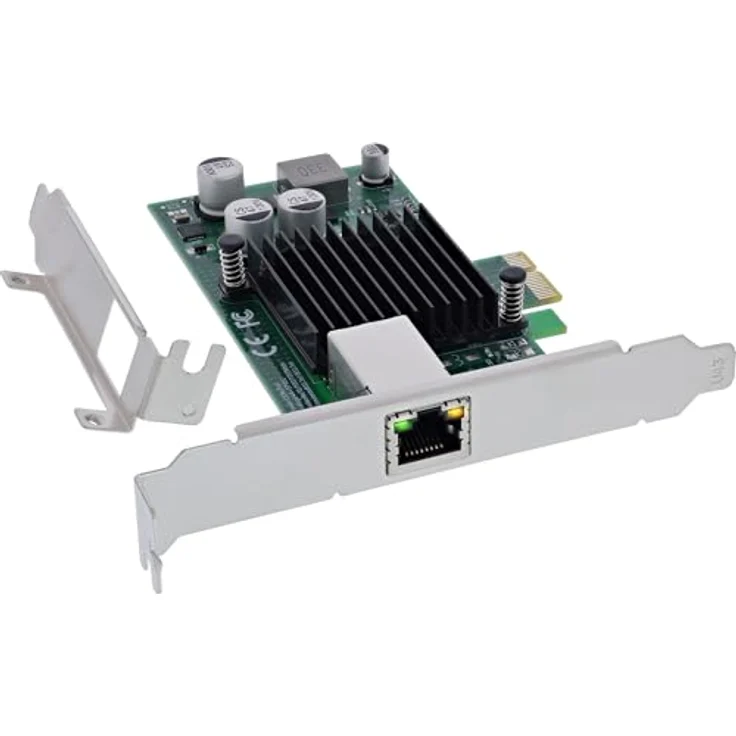 InLine® Gigabit Netzwerkkarte 1x RJ45 1Gb/s, PCIe x1, PoE+ mit Low Profile Slotblech, Intel WGI210AT, 51125O – Bild 1