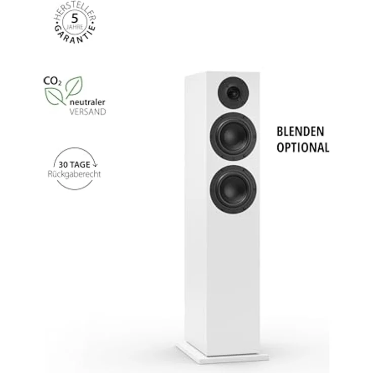 Nubert nuBoxx B-60 | Weißer Standlautsprecher mit 2,5 Wege Technik für Musikgenuss und Heimkino – Bild 2