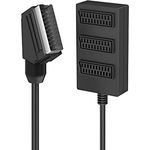 Hama - Scart Steckdosenleiste M/3 Scart F, Kabel 50 cm