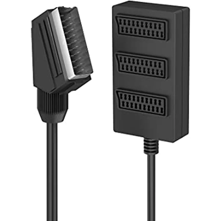 Hama - Scart Steckdosenleiste M/3 Scart F, Kabel 50 cm – Bild 1