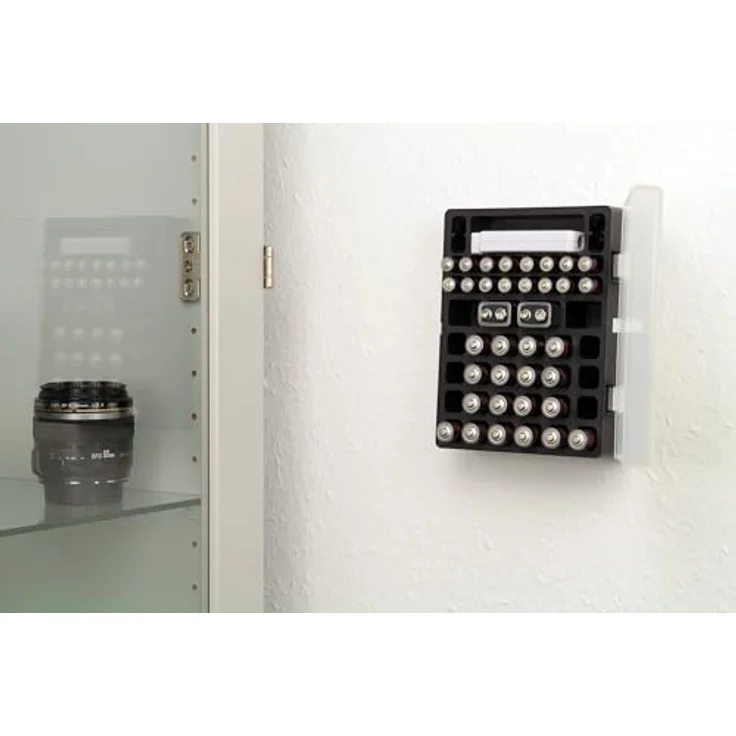 ANSMANN Batteriebox für AAA Micro, AA Mignon & 9V Block Akkus und Batterien - Praktische Akkubox zum Schutz & Transport für 48 Accus - Batterie Box & Akku Box zur Aufbewahrung – Bild 3