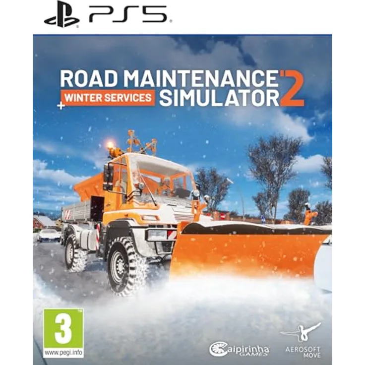 Just For Games Road Maintenance Simulator 2 Winter Service Playstation 5, Immersive 3D world, seasonal changes, dynamic weather conditions