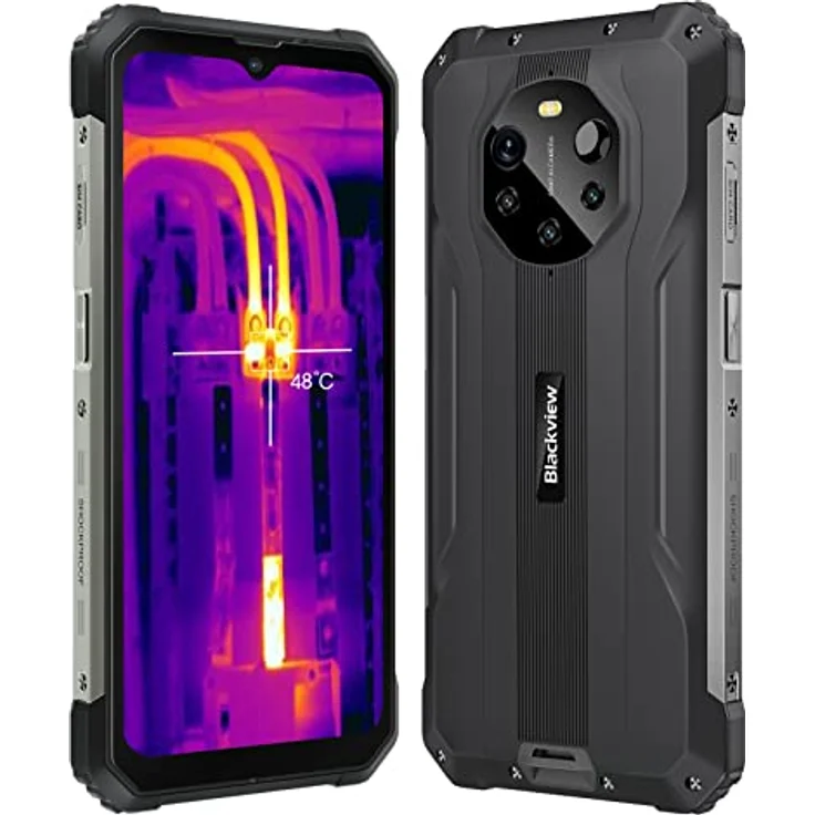 Blackview BL8800 PRO 5G Wärmebildkamera Outdoor Smartphone, 50MP Quad Kamera, Dimensity 700 8GB+128GB, IP68 Schwarz – Bild 1