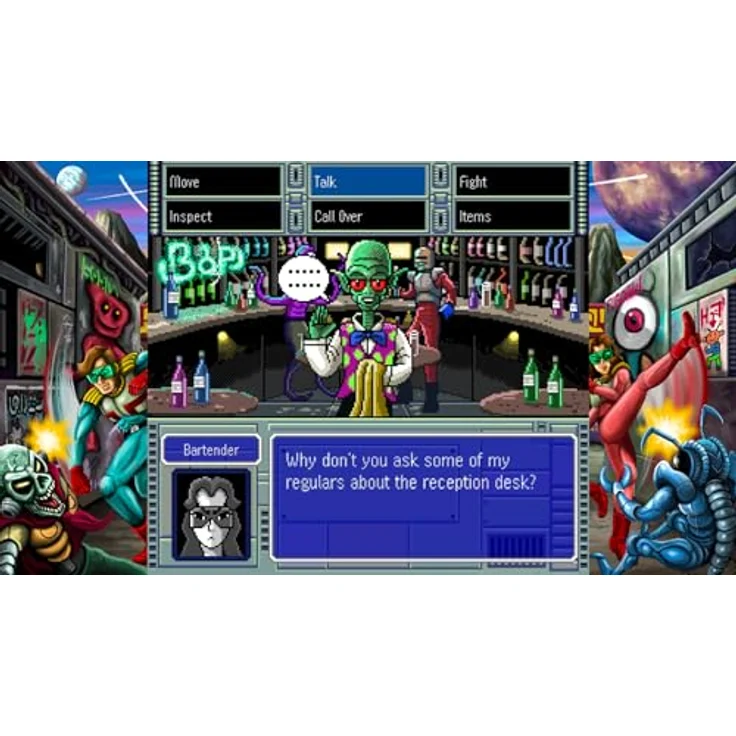 THQ NORDIC GMBH OMEGA 6: The Triangel Stars - Nintendo Switch, 16-Bit RPG-Abenteuer mit Kartenschlachten und intergalaktischem Soundtrack – Bild 2