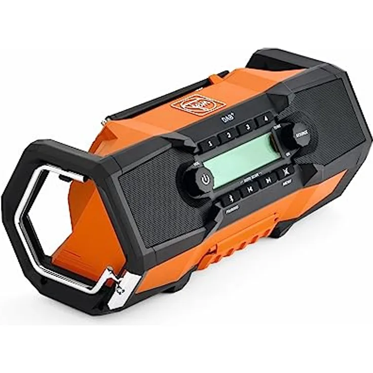 FEIN Robustes und mobiles Baustellen-Akku Digitalradio ARAD 18 BC AS mit vier Wiedergabequellen (DAB+, Bluetooth®, FM und AUX), Kompatibel mit allen 18V AMPShare oder Bosch Professional 18V Akkus.