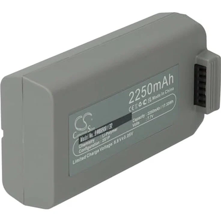 vhbw 2250 mAh Li-Polymer Akku für DJI Mavic Mini SE und Mini 2 Drohne, grau, leistungsfähiger wiederaufladbarer Ersatzakku – Bild 1
