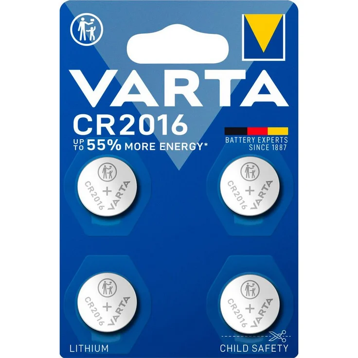 VARTA Lithium Coin Knopfzelle CR2016, 3Volt Batterie - Zuverlässige Energie für Smart-Home-Geräte und mehr – Bild 1