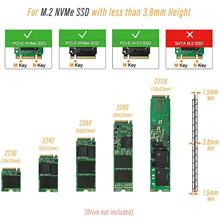 ICY DOCK M.2 NVMe SSD auf PCIe X16/X8/X4 Kartenadapter mit großem Aluminium-Kühlkörper | EZConvert Ex Pro MB987M2P-1B, PCIe 3.0/4.0 x4, Kompatibel mit 2019+ Mac Pro, Schwarz – Bild 4