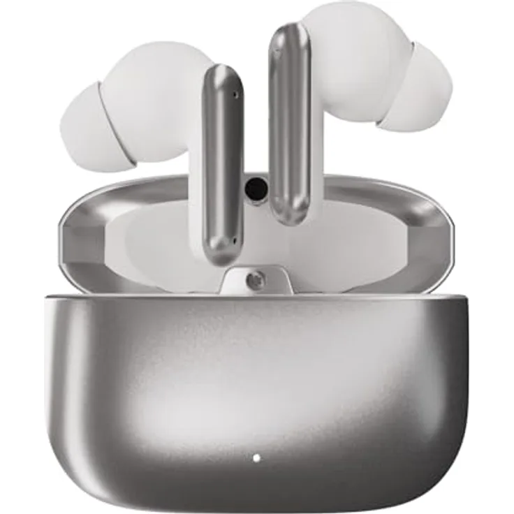 VIVANCO Bluetooth® Metal Pair Pro TWS Noise Cancelling Headset Silber In-Ear Kopfhörer