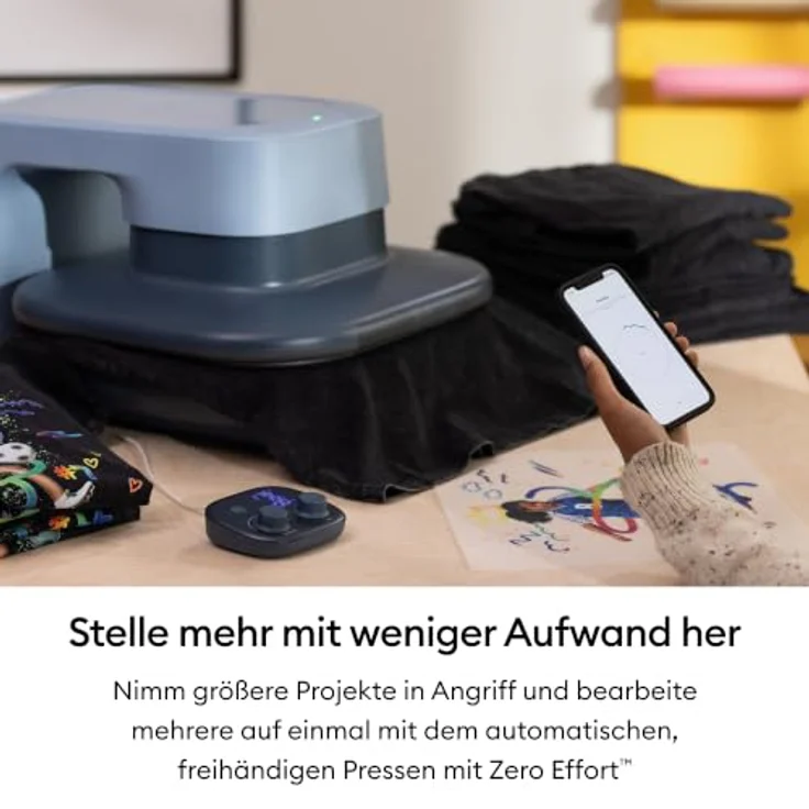 Cricut AutoPress 2, Heizpresse für präzise Textiltransfers, 100 kg Druck, 38x38 cm Heizplatte, Bluetooth-fähig – Bild 2