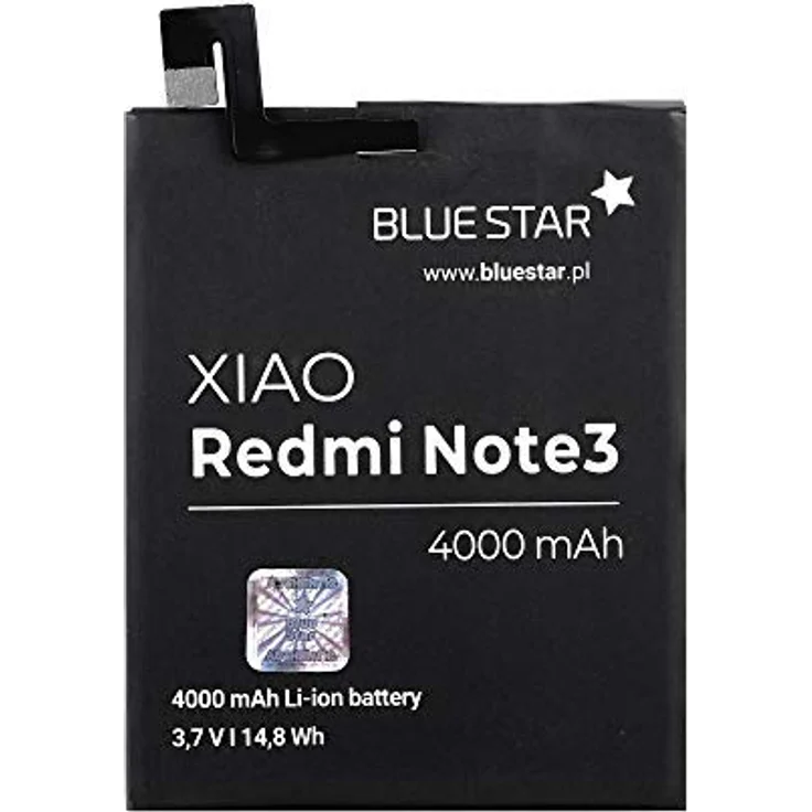 BlueStar Akku Ersatz für Xiaomi Redmi Note 3 4000 mAh Li-lon Smartphone-Akku, BM46, schwarz – Bild 1