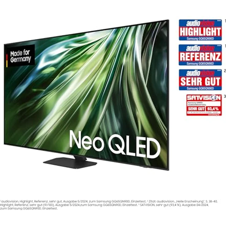 Samsung Neo QLED 4K QN90D 65 Zoll Fernseher mit Neural Quantum 4K AI Gen2 Prozessor, Quantum-Matrix-Technologie, AI 4K Upscaling, Smart TV, KI TV, Dolby Atmos, GQ65QN90DATXZG, Deutsches Modell [2024] – Bild 3