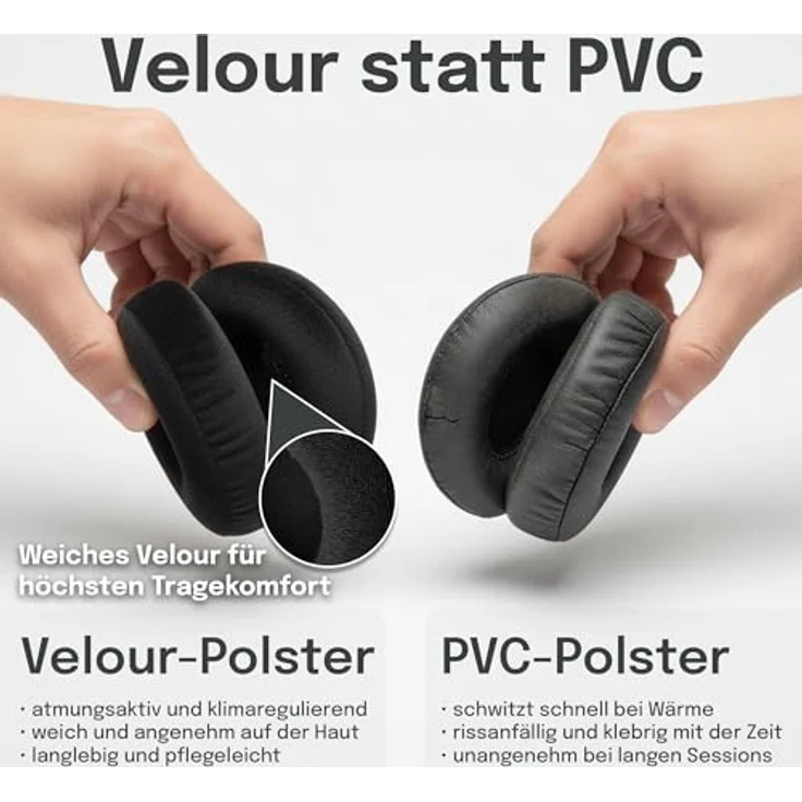 Zomo HD-25 Velour black Polsterset – Bild 4