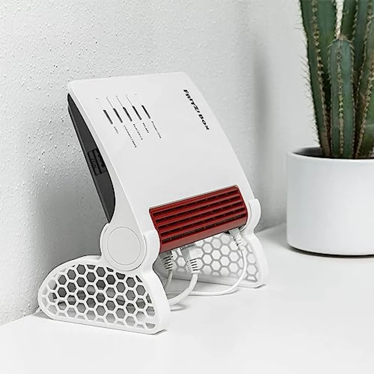 Mobilefox Ständer für AVM FritzBox 7590 AX Tischständer Router Halter Weiß Belüftung Fuß Standfüße Aufsteller – Bild 4