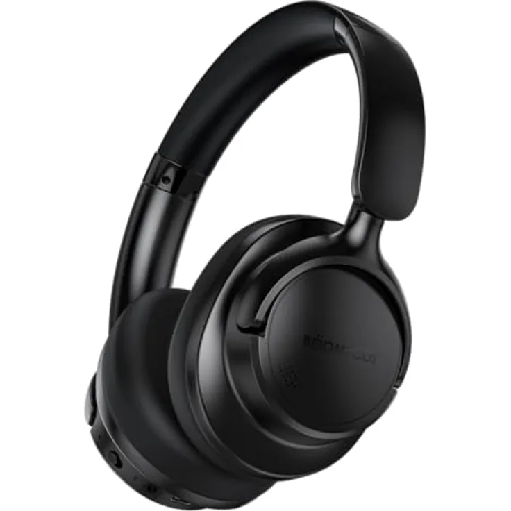 Boompods Headpods ANC+ Bluetooth Kopfhörer - 55+ Std. Spielzeit, Pillowfoam-Polster, Schwarz