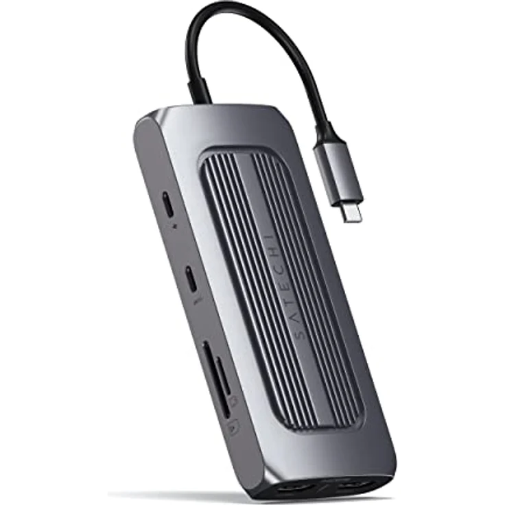 SATECHI USB-C Multiport MX Adapter – Dual 4K HDMI, 100W USB-C PD Charging, Gigabit Ethernet, USB-C Data – Für M2/M1 MacBook Pro/Air, M2, M1 iPad Pro/Air, M2 Mac Mini, iMac M1 – Bild 3