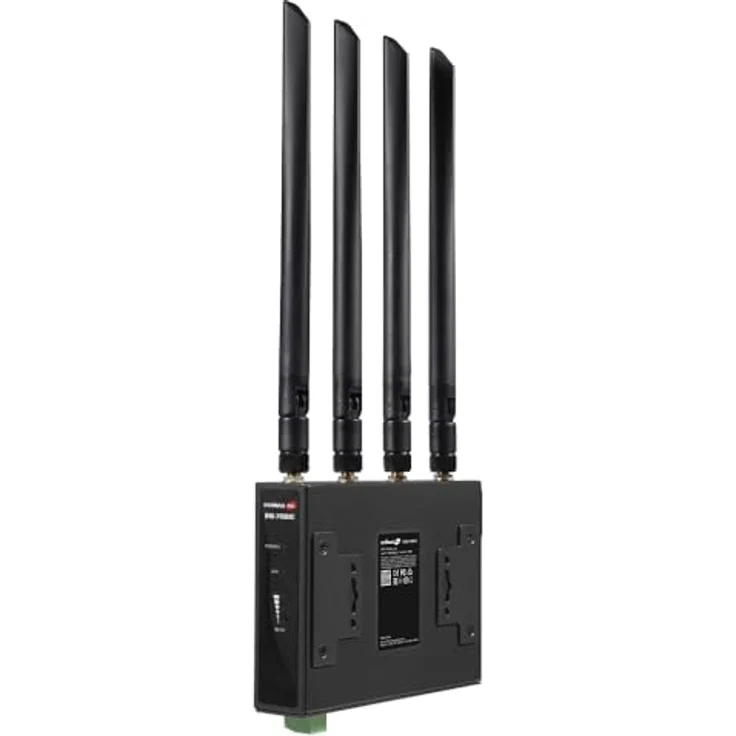 Edimax WL-Router D5G-8459, 5G NR Industrie DIN Rail Router, Schwarz – Bild 4