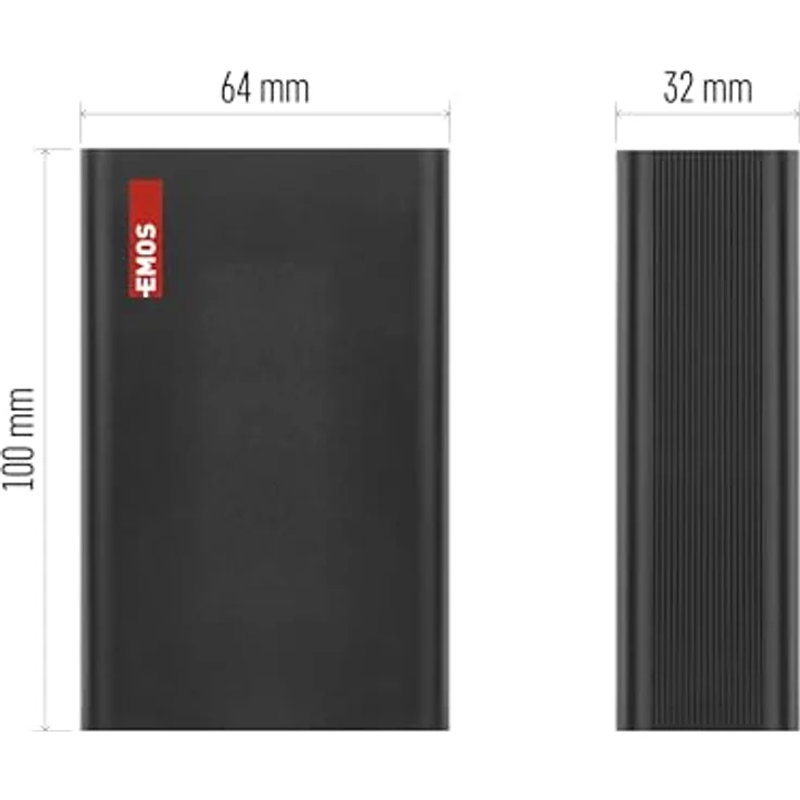 Emos Powerbank NTBF20, 20.000 mAh, Fast-Charging 65W PD, schwarz – Bild 6