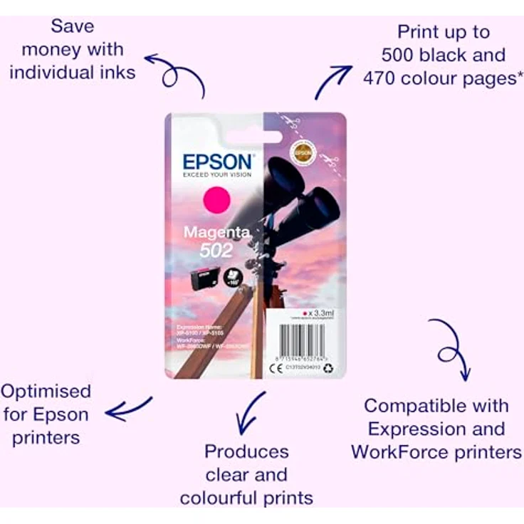 Epson C13T02V34010 Magenta Original Tintenpatronen 1er Pack Standard – Bild 2