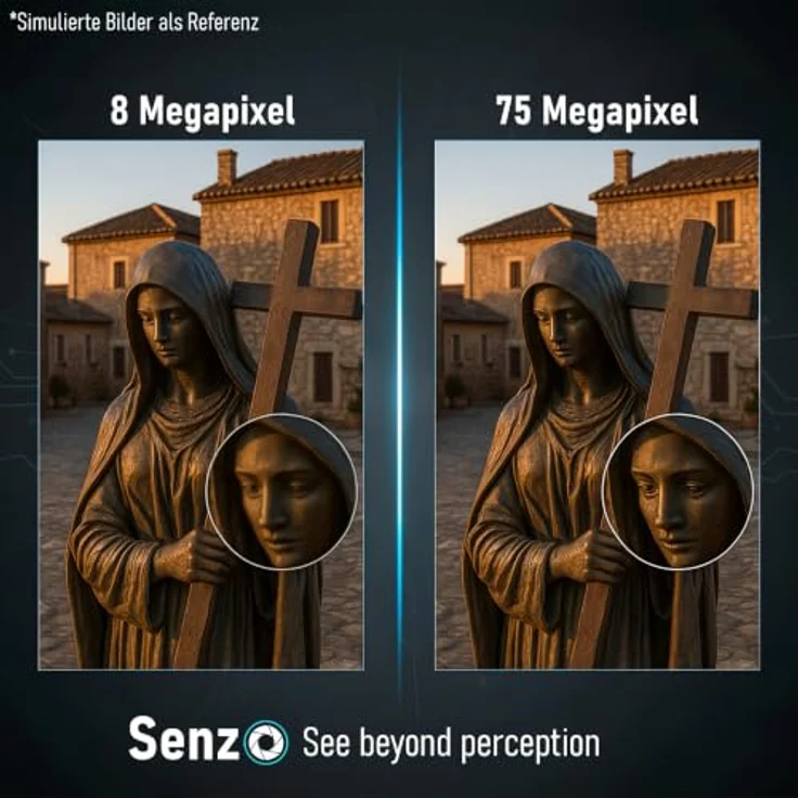 Senzo Digitalkamera 5K, 75MP, 18x Zoom, 60FPS, kompakt mit WiFi und 64GB Speicher – Bild 3