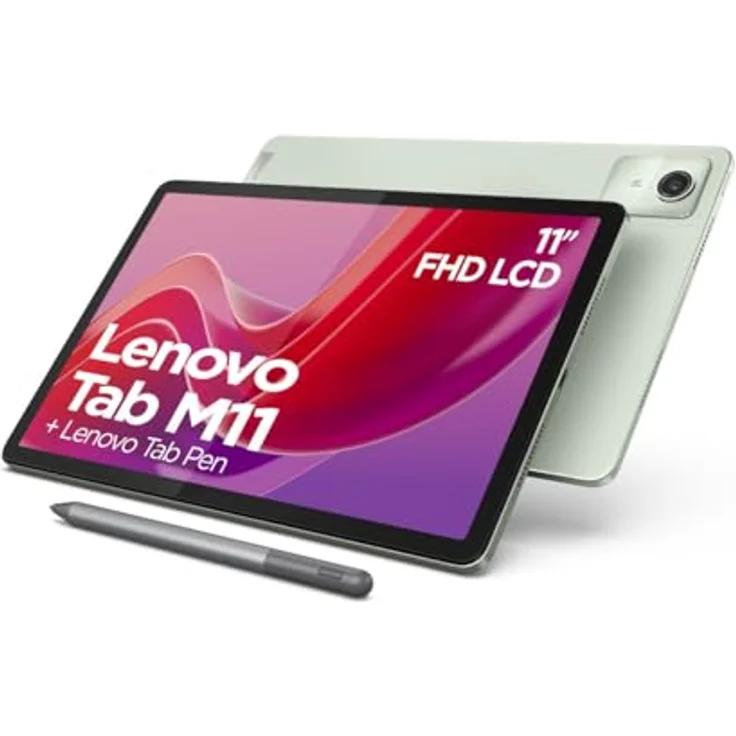 Lenovo Tab M11 Tablet | 11" WUXGA Touch Display | MediaTek Helio G88 | 4GB RAM | 128GB eMMC 5.1 | Android 13 | grün | inkl. Lenovo Tab Pen – Bild 1