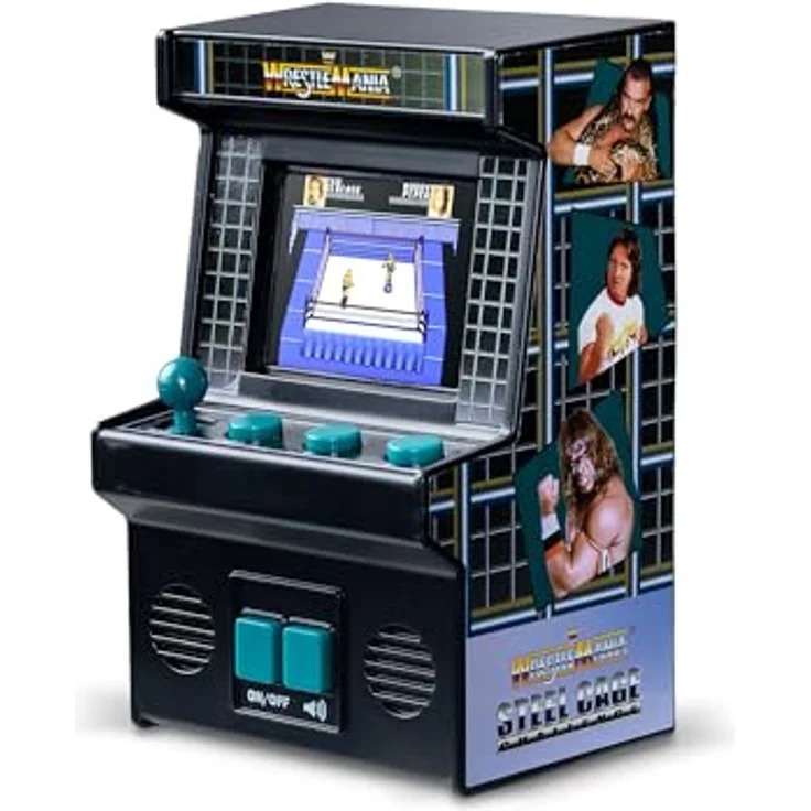 Basic Fun WWE - Classic Mini Arcade, Retro-Wrestling-Spiel mit 10 WWE Legends, Joystick-Steuerung und Vollfarb-Bildschirm – Bild 3