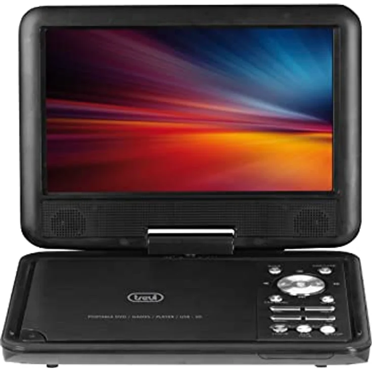 Trevi PDX1409, Tragbarer DVD-Player mit 9 Zoll LCD-Display, Schwarz, USB/SD-Eingang, integrierte Lautsprecher, Fernbedienung – Bild 5