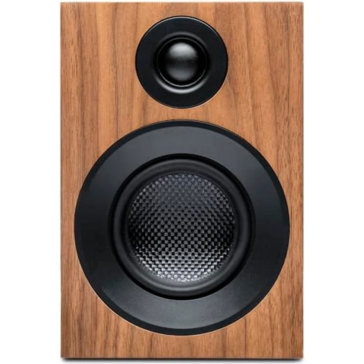 Pro-Ject Audio Systems Speaker Box 3 E Carbon, Kompakter audiophiler 2-Wege Regallautsprecher in Walnuss – Bild 2