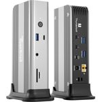 Plugable TBT-UDT3 Thunderbolt 5 Dockingstation, 11-in-1, Dual 8K 120Hz, 140W Ladeleistung, Mac & Windows kompatibel