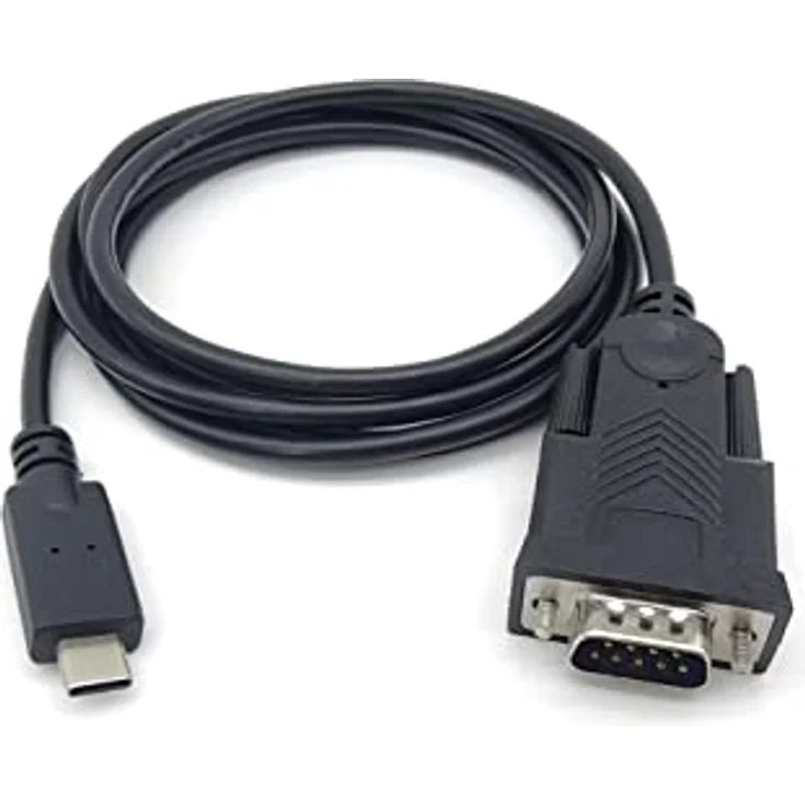 Equip Adapter USB-C -> Seriell RS232-DB9, 1.50m, schwarz, Prolific PL2303GT, kompatibel mit MacOS, Linux, Windows 7/8/10/11 – Bild 1