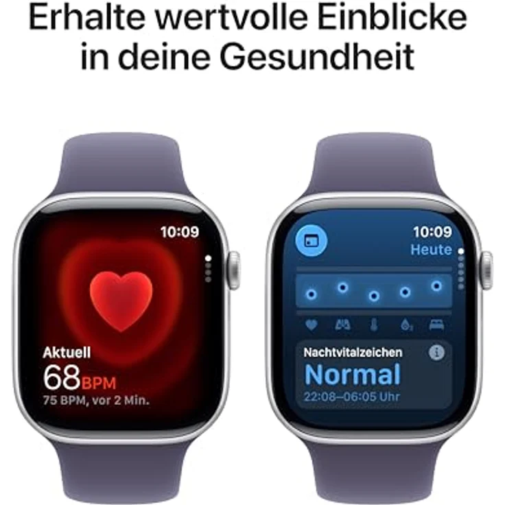 Apple Watch Series 11 Cellular, 46 mm, Aluminiumgehäuse Silber, Sportarmband Nebelviolett - S/M – Bild 4