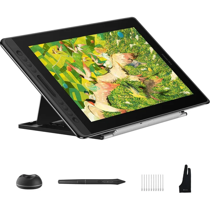 HUION Kamvas Pro 16 V2 Grafiktablett mit Display, 16384 Druckstufen, 120 % sRGB Farbraum