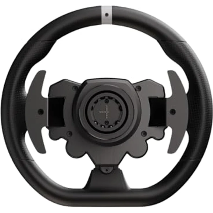 Moza Racing MOZA ES-Xbox Steering Wheel, originalgetreuer Racing-Look, integrierte Schaltanzeige, Aluminium und Leder, 280 mm, schwarz – Bild 4