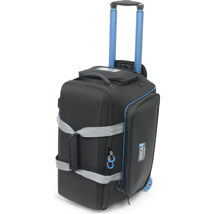 Orca OR-510 Classic Video Bag, Kameratasche für mittlere Videokameras, 47 l, blau, mit Trolley-System und gepolstertem Schultergurt