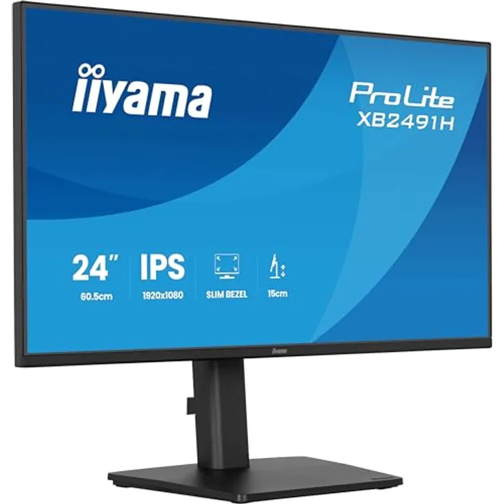iiyama ProLite XB2491H-B1, 24" Full-HD IPS LED-Monitor mit 120Hz, HDMI, DP, Höhenverstellung, Pivot, Schwarz