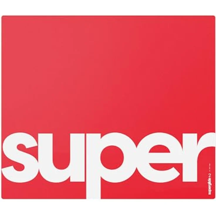 Pulsar Superglide Gaming-Mauspad V2, Aluminium-Silikat-Glasoberfläche, rutschfest, XL 49x41,9 cm, Rot – Bild 1