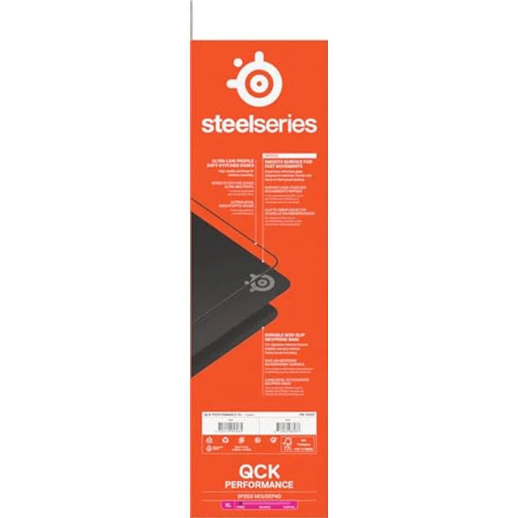 SteelSeries QcK Performance Speed XL Mauspad - Schwarz, Ultra-glatte Oberfläche, Rutschfeste Basis, 900 x 400 mm – Bild 15