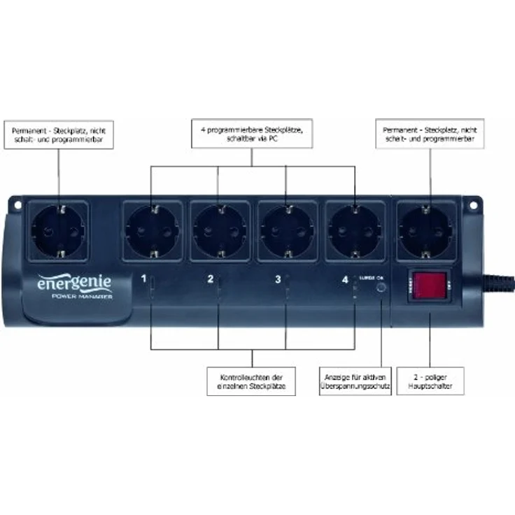 Programmierbare USB-Steckdosenleiste Master-Slave & Timer – Bild 5
